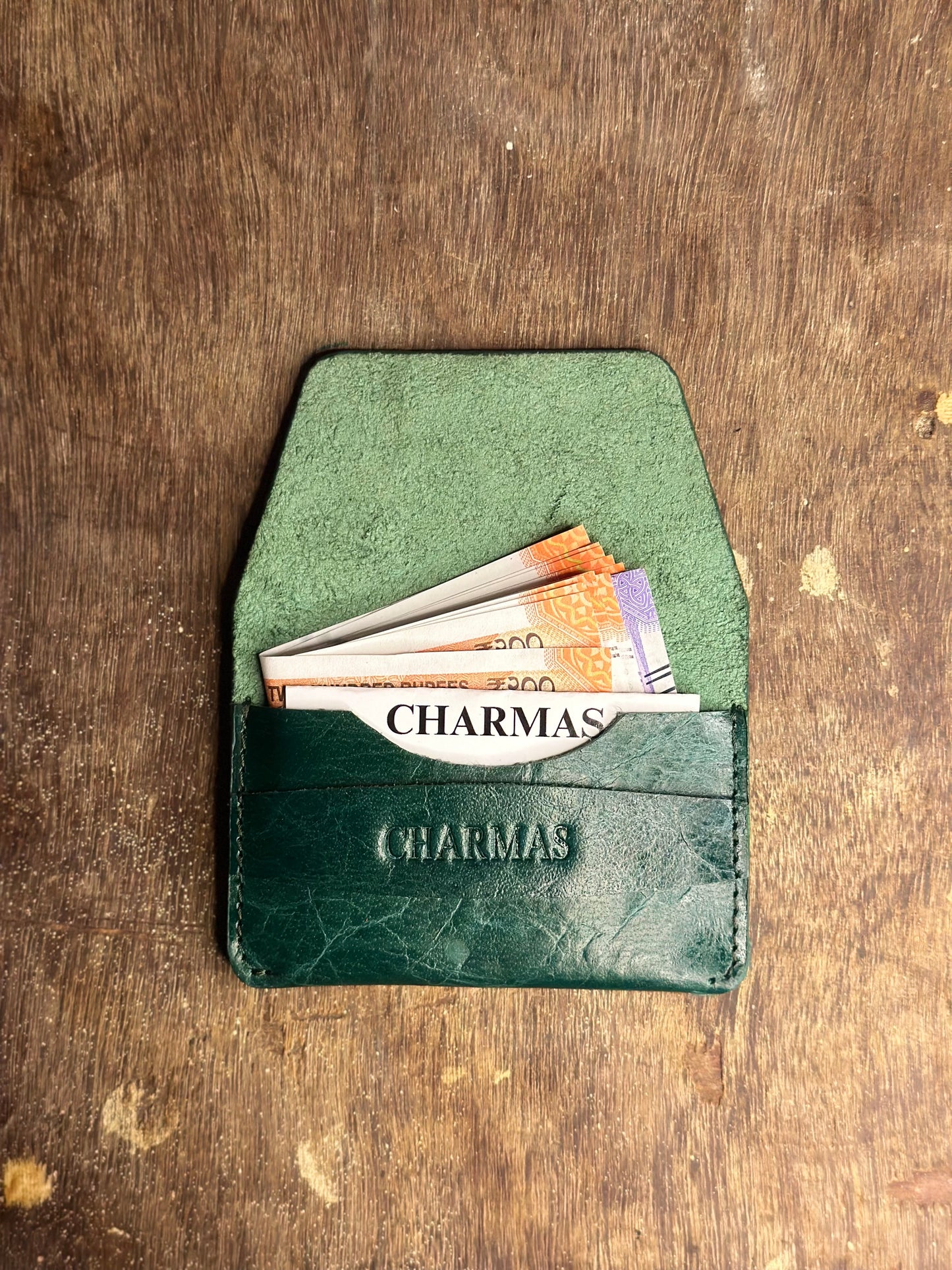 COMPACT WALLET - DARK FOREST GREEN