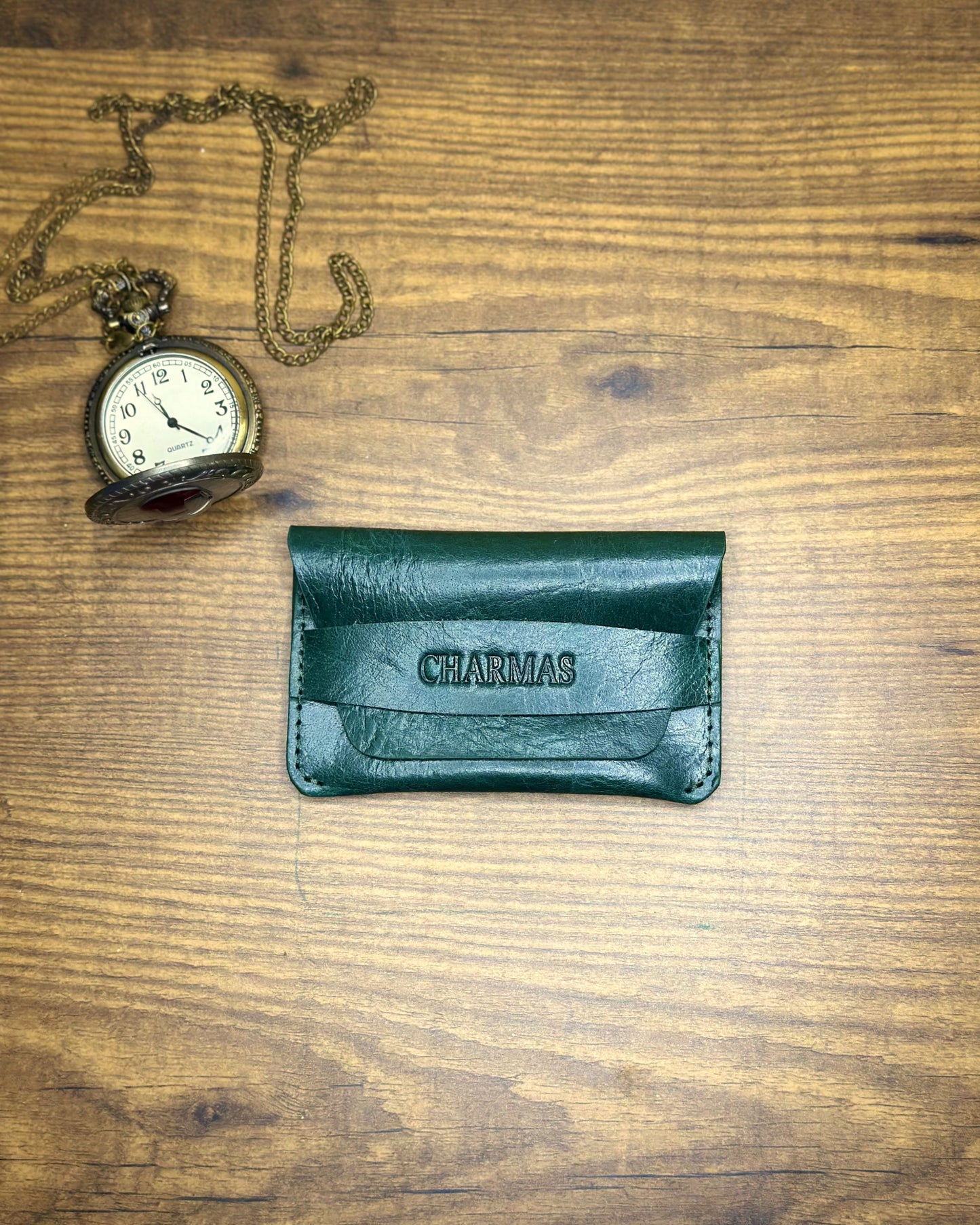 COMPACT WALLET - DARK FOREST GREEN
